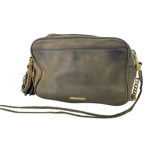 Rebecca Minkoff Women's Brown Brushed Pebbled Leather Chain Strap Crossbody Bag - Image 3