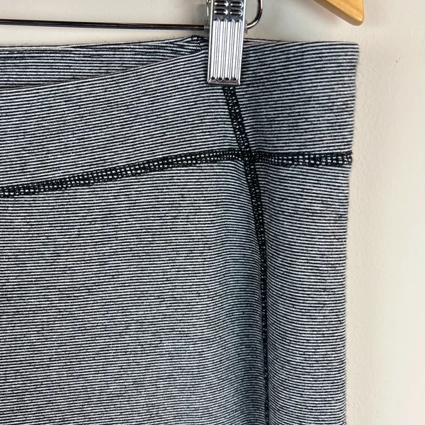 Lauren Ralph Lauren Active Leggings Womens XL‎ Black White Striped Athleisure - Image 6