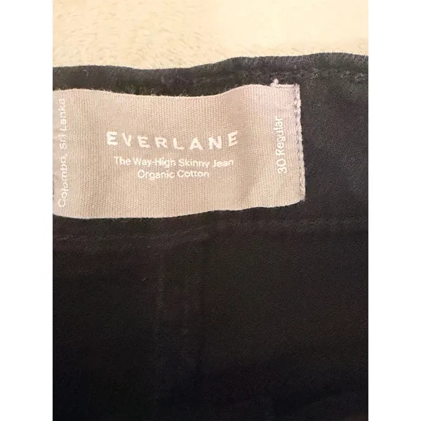 Everlane The Way-High Skinny Jean Black Organic Cotton High Rise Women's 30R - Image 9