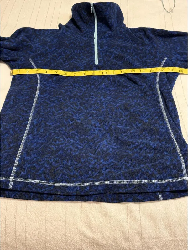 Columbia Sportswear Blue Print‎ Half Zip Fleece Pullover Women's Small - Image 6