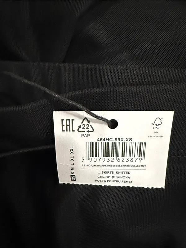 Sinsay Black Sheer Mermaid Maxi Skirt Sexy Mesh Mermaid Long Size XS - Image 10