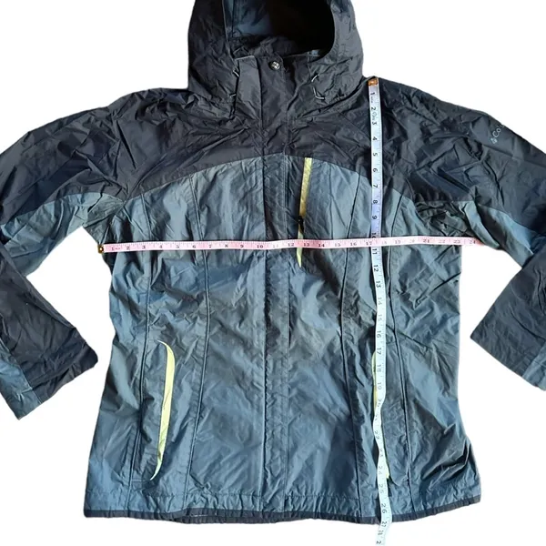 Columbia Womens Size Large Interchange Full Zip Hooded Jacket Nylon - Image 3