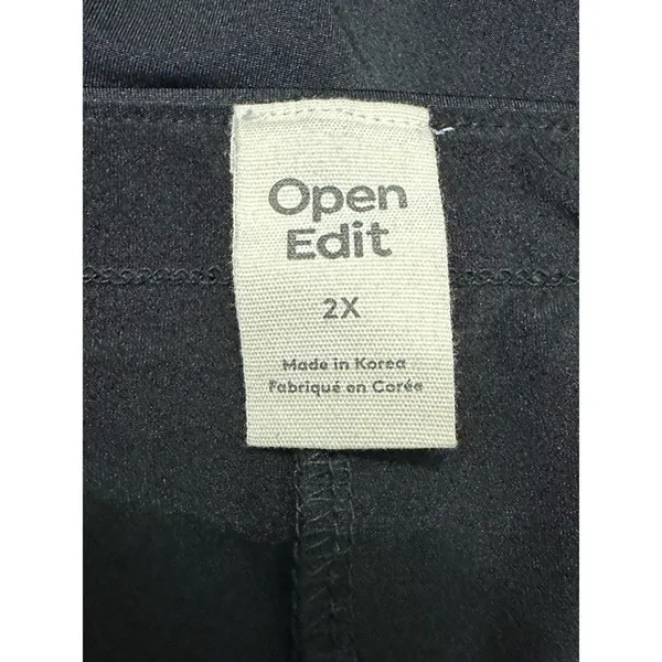 Open Edit Black Ruched Asymmetrical Mini Skirt 2X Plus Bodycon NWOT Edgy Sexy - Image 8