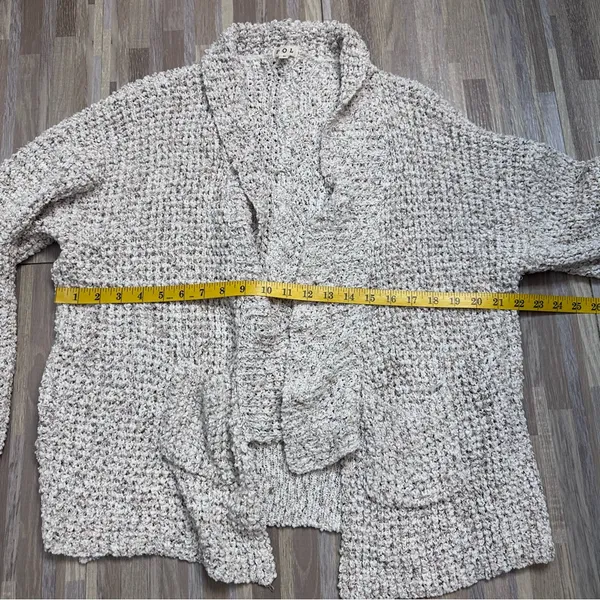 POL Cream Textured Open Knit Women's Cardigan Size Large - Image 5