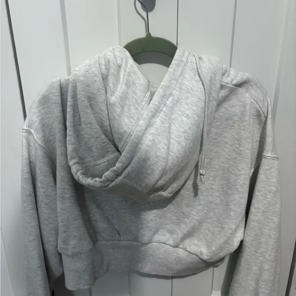 Zara Light Gray Women's Zip-Up Hoodie Jacket - Image 2