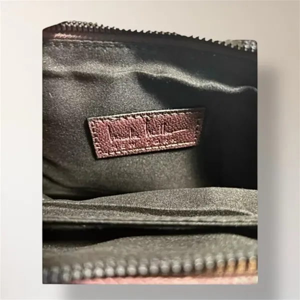 New Nicole Miller‎ New York Brown Monogram Crossbody Bag Coin Purse Minimal Luxe - Image 12