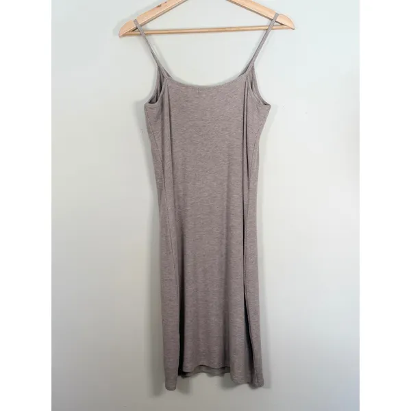 Goldie Lewinter Womens Ribbed Modal Midi Slip Dress Taupe Brown Size‎ M - Image 3