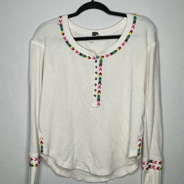 Free‎ People Embroidered Shirt - Image 8
