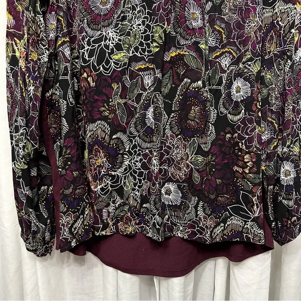 Westbound Women’s Floral‎ Print Long Sleeve Size XL Top - Image 3