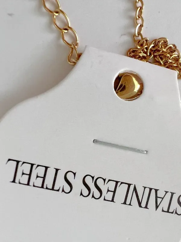 18K Gold Plated Brown Flower Necklace Stainless steel Womens Jewelry - Image 9