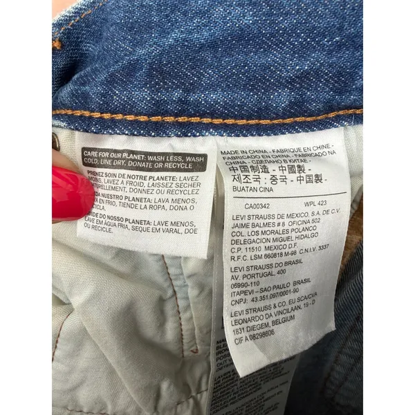 Levi's 501 Distressed Medium Wash High Rise Skinny Jeans White Oak Cone Denim 24 - Image 6