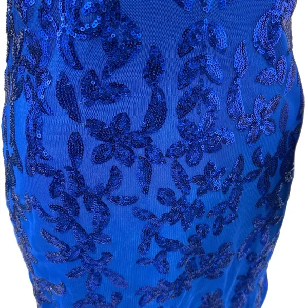 EAST COAST BELLA Royal Blue Sequin Cocktail Dress Corset Back Mini Women’s Sz 2 - Image 8