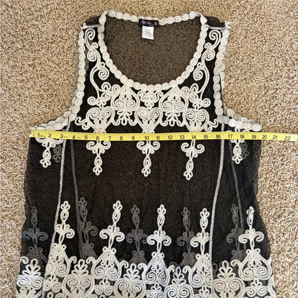Lily by Firmiana Lace Embroidered Top Lingerie Size 2X Sheer Sexy Camisole U6 - Image 7
