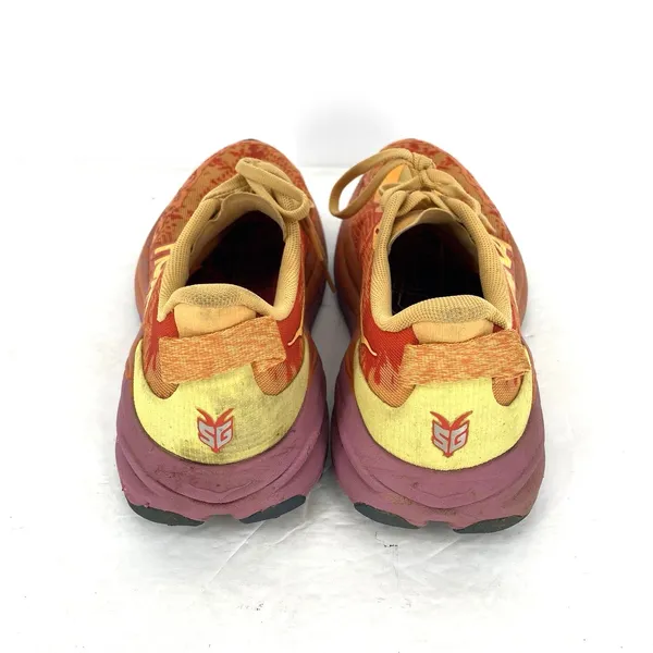 Hoka One One Speedgoat 6 Womens 9.5 Trail Running Shoes Orange Red Vibram - Image 2
