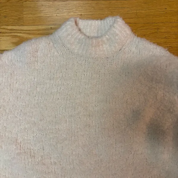 Madewell Merino Wool Alpaca Mock Neck Boucle Preppy Slouchy Fisherman Sweater XS - Image 4