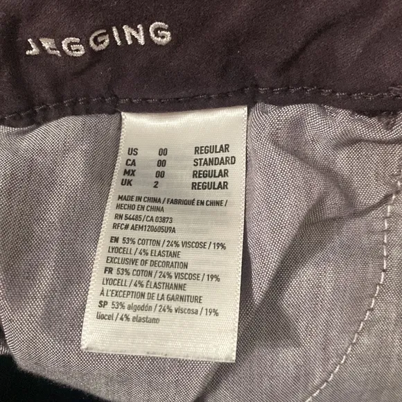5/$30 🎈 American eagle outfitters women’s burgundy jeggings size 00 - Image 7