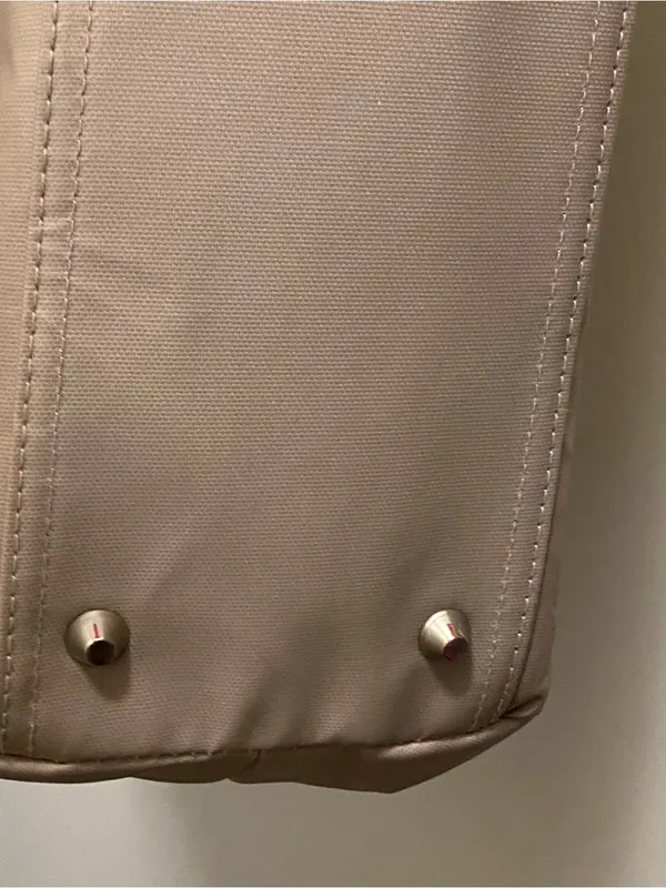 Bella Russo Beige Tote Bag Purse Beige Faux Leather 22”W x 12”H x 4” Deep Feet - Image 8