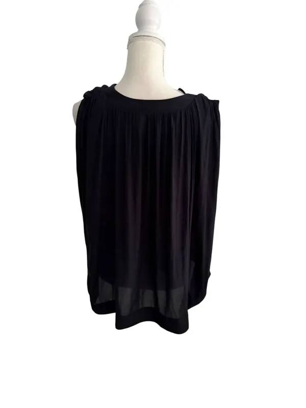 FREE PEOPLE Black Swing Linen Blend Tank Top Size Medium - Image 6