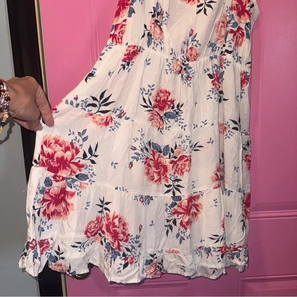 Cotton On White Ruffled Tiered Sundress‎ size Large - Image 2
