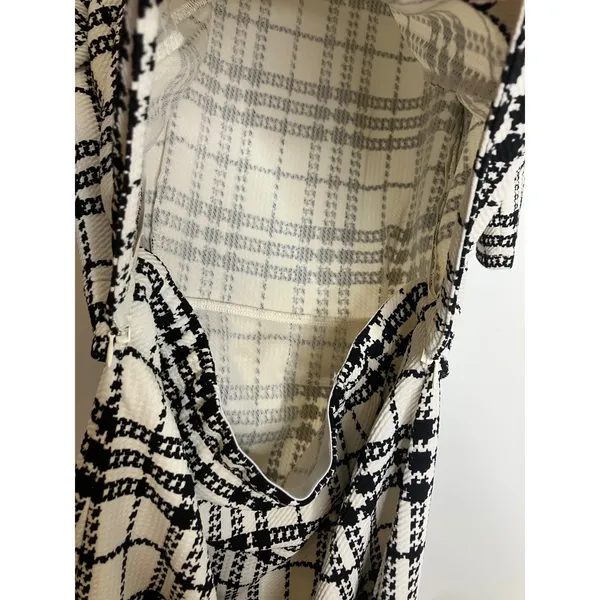 Motherhood Maternity Nursing Dress Womens S Black White Excellent Plaid Sheath - Image 4