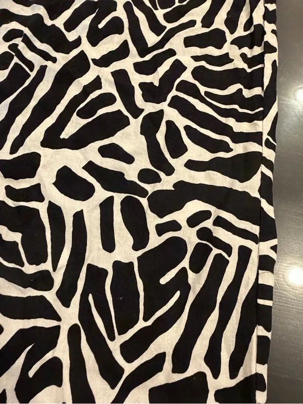 Black & White Zebra Print Wide Leg Pants - Image 2