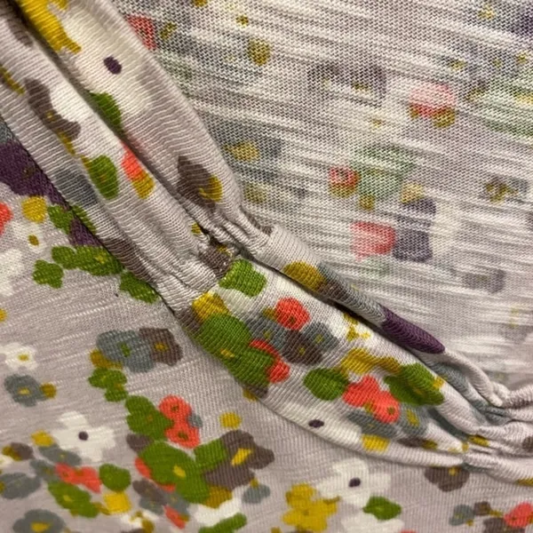 Boden Floral‎ Empire Waist Mini Dress Floral 3/4 Sleeve Slub Knit 8 Cottagecore - Image 4