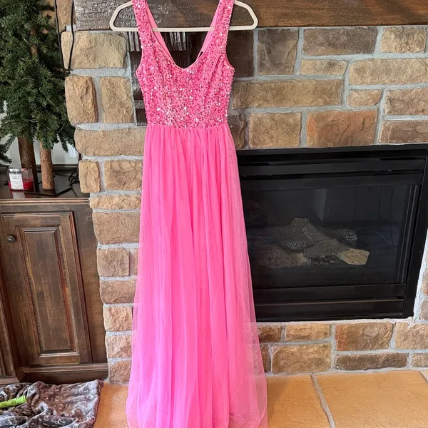 Faeriesty Sequin Tulle Prom Dress Pink Size XS - Image 3