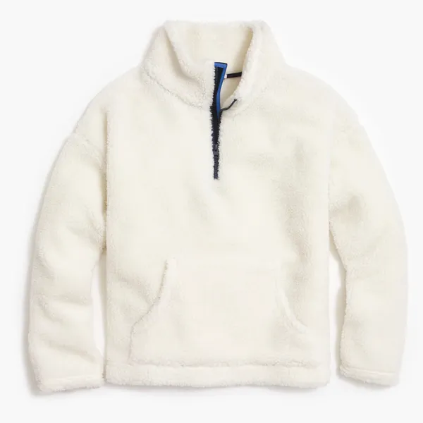 J.Crew Sherpa popover Quarter Zip jacket - Image 3