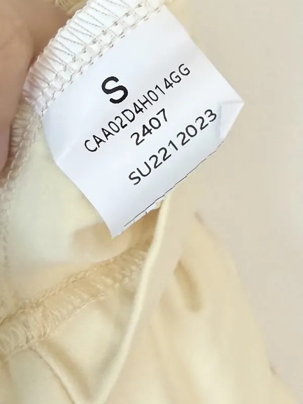 NWT Cupshe Light Yellow Wide Leg Jersey Pants - Size: Small - Image 3