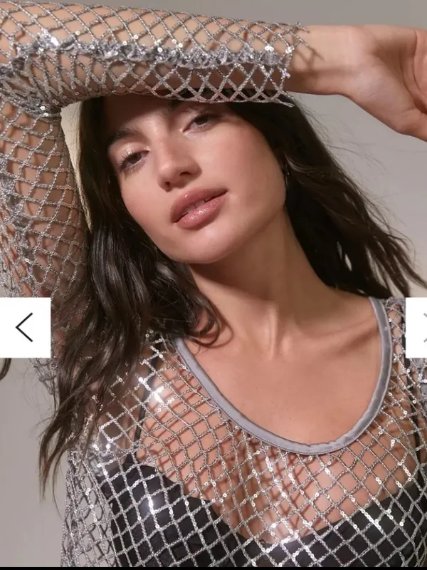 For Love & Lemons Fawn sheer fishnet midi dress NWT - Image 5