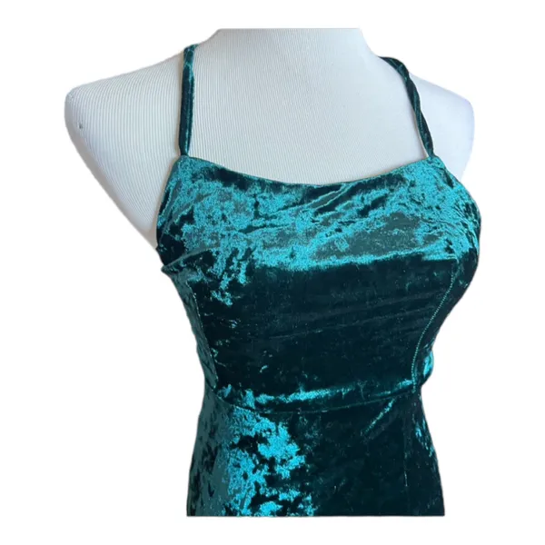 ASOS NWT Womens Club L London Velvet Square Neck Crushed Velvet Maxi Dress Sz 4 - Image 5