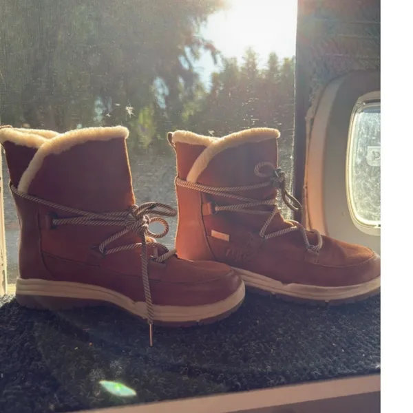 Ryka Alpine Womens 9W Brown Leather Suede Faux Fur Water Repellent Winter Boots - Image 2