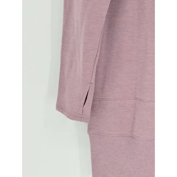 90 Degree by Reflex Tunic Sweatshirt‎ Womens Medium Rose Mock Neck Thumbhole - Image 4