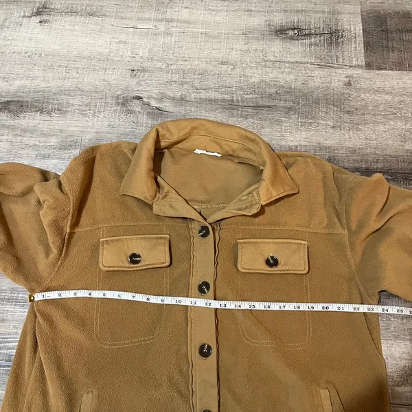 12TH TRIBE Versa Mist Fleece Shacket - Camel - Image 7