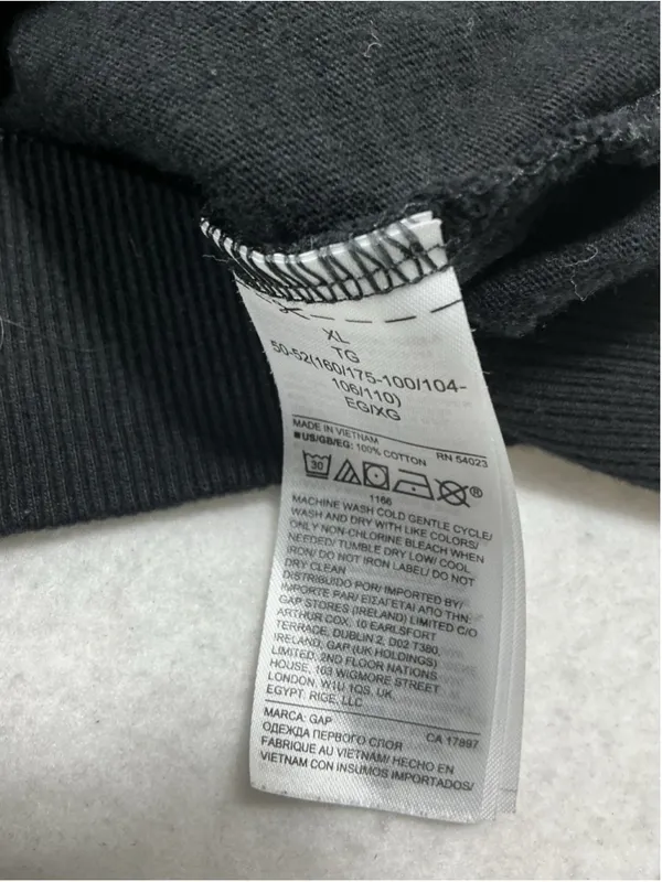 Womans Excellent Gap Lightweight Hoodie XL Black Pullover - Image 4