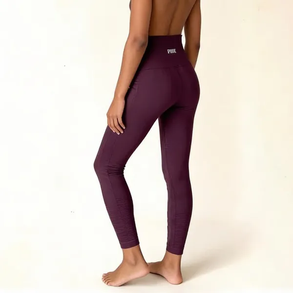 PINK VS | Burgundy High Waisted Leggings Sz S - Image 2