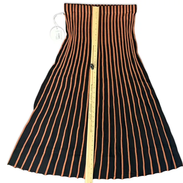 STAUD Alesia Tan Black Graduating Rib Knit Sweater Maxi Skirt Size M NEW Tags - Image 6