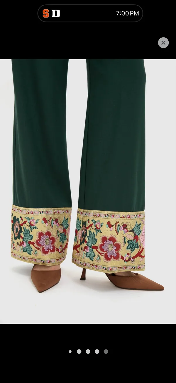 Tuckernuck Garden scrollwork jacquard Cuff Erin Pant - Image 6