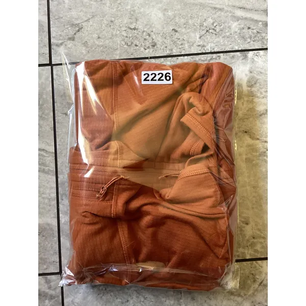 Fjallraven Abisko Lite Fleece Jacket Womens L Orange Full Zip Grid Mid Layer - Image 9