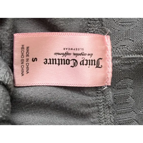 Juicy‎ Couture Velour Rhinestone Logo Jogger Women S Gray Sleep Pants Y2K Retro - Image 4