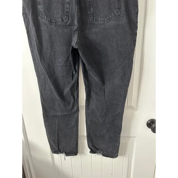 Abercrombie & Fitch The 90's Straight Ultra High Rise Black‎ Jeans Size 35 - Image 6