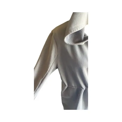 Beyond Yoga-On the go-Cozy Taupe Jacket-size large The first three stock photos are the actual color of the jacket, I had a hard time capturing the exact color in my pictures. Soft and warm taupe jacket. Ideal for comfort and style Open front Cinched waist Hooded Side pockets 67% cotton and 33% polyester Excellent condition - Image 6