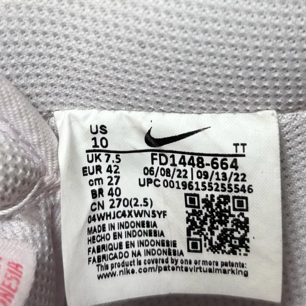 NIKE Air‎ Force 1 Low Pearl Pink Paisley White FD1448-664 Size 10 Women's - Image 9
