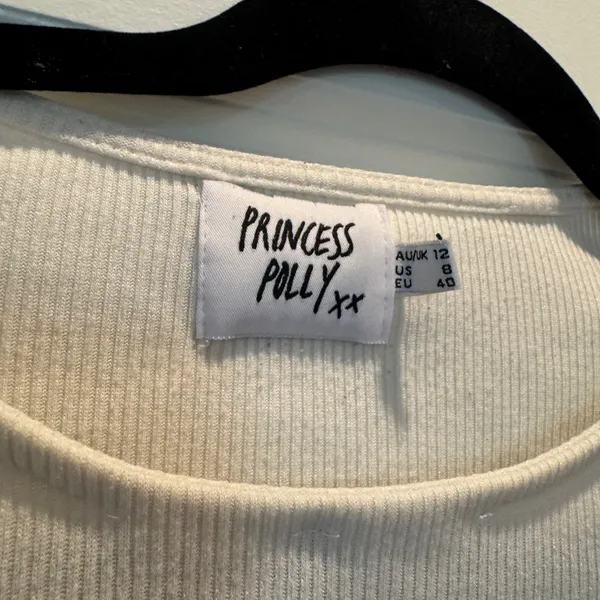 Princess Polly Top Crop White - Image 3