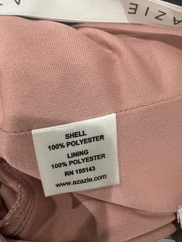 Azazie pink polyester maxi dress in a size 4 - Image 4