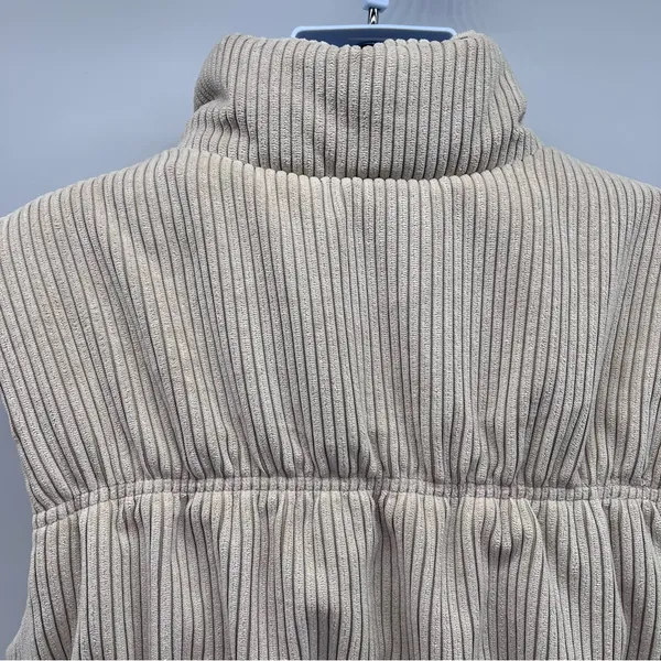 Forever 21 Cream Wide Wail Corduroy Vest w/Front Pockets-Size L - Image 7