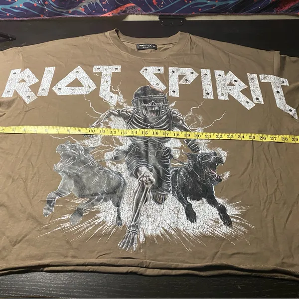 Studio Tan 'Riot Spirit' Graphic Tee - Image 4