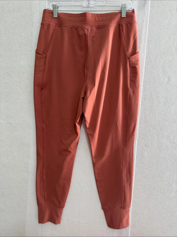 Fabletics Rust-Red High-Rise Track Joggers - Image 3