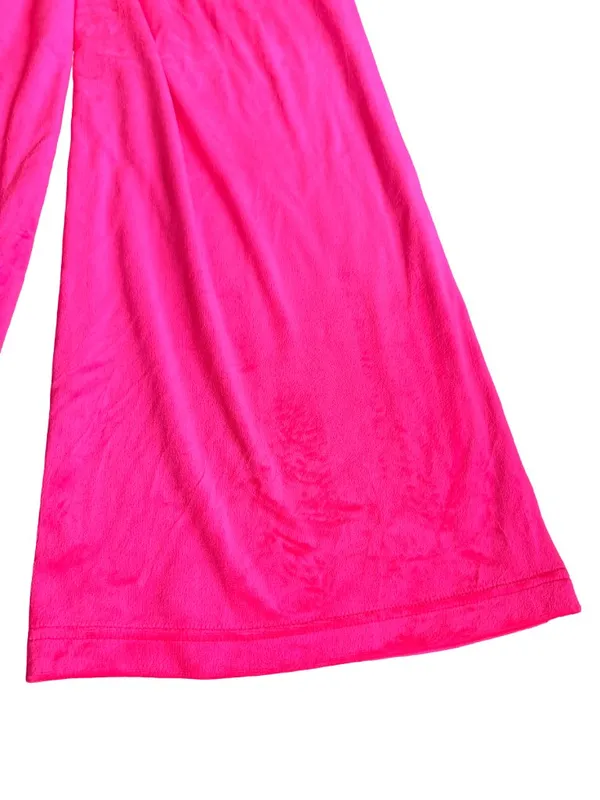 Offline by Aerie Pink Wide Leg Sweat Pants Velvet Stretch Velour Size XS Women's - Image 12