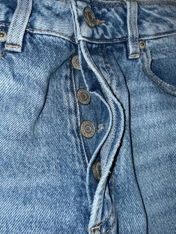 Garage Denim High-Rise Wide-Leg Destroyed Baggy Jeans - Image 3